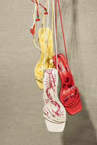 Nadia Sandal In Scarlet Leather