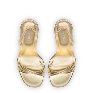 Annie Sandal In Gold Metallic Leather