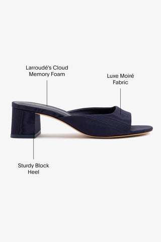 Chloe Gosselin by Larroudé Anah Mule In Navy Fabric