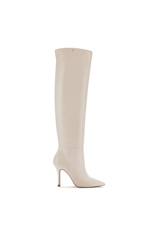 Kate Hi Boot In Ivory Leather