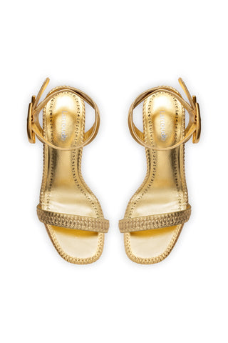 Verona Sandal In Gold Metallic Leather