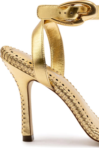 Verona Sandal In Gold Metallic Leather