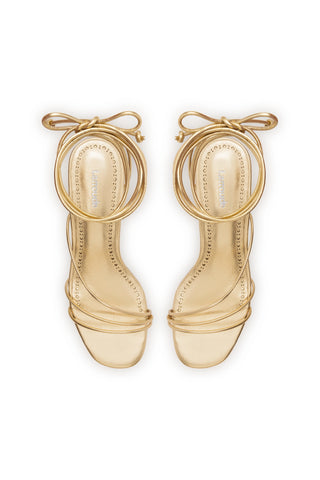 Sara Sandal In Gold Metallic Leather