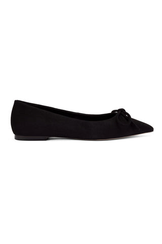 Lee Flat In Black Suede