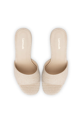 Dolly Mule In Natural Raffia