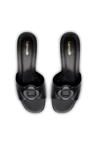 Flora Mule In Black Leather