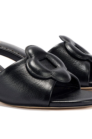 Flora Mule In Black Leather