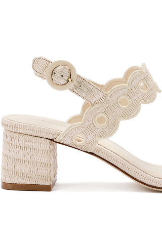 Florence Broderie Sandal In Natural Raffia