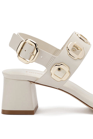 Milan Sandal In Ivory Leather