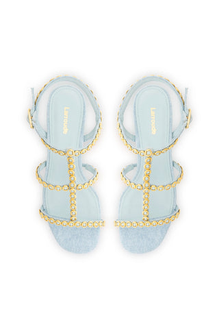 Milanina Block Sandal In Maya Denim