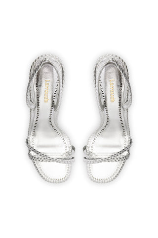 Annie Sandal In Silver Metallic Leather