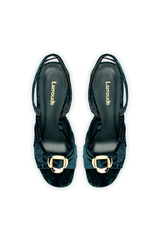 Mayfair Sandal In Jungle Velvet