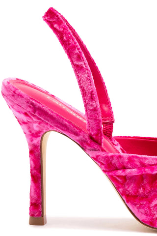 Mayfair Sandal In Pink Velvet