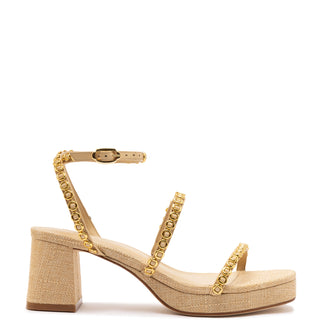 Gio Milanina Sandal In Beige Raffia
