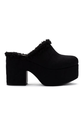 Miso Platform Clog In Black Knit