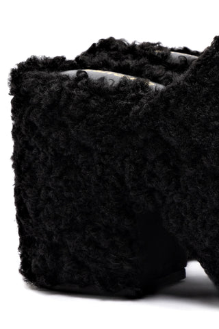 Miso Clog In Black Shearling