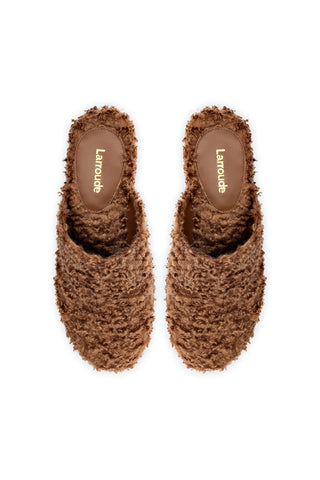 Miso Clog In Brown Shearling
