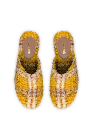Miso Platform Clog In Dijon Plaid Shearling