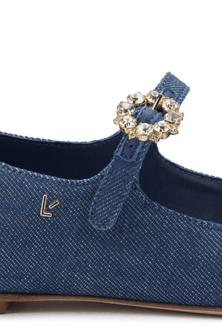 Blair Ballet Flat In Blue Denim
