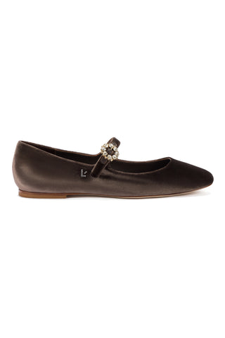 Blair Ballet Flat In Expresso Velvet