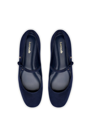 Blair Ballet Flat In Navy Suede