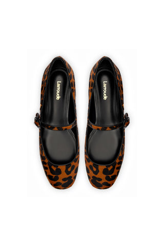 Blair Ballet Flat In Leopard Print Calf Hair