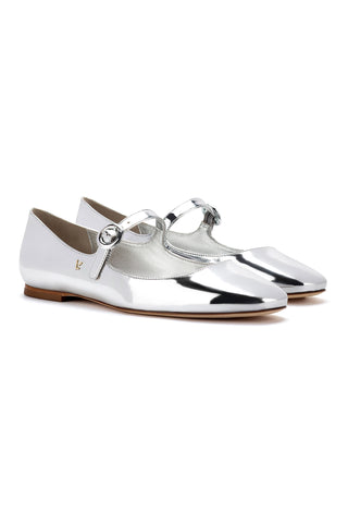 Blair Ballet Flat In Silver Specchio