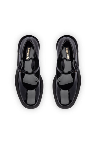 Olivia Platform Pump In Black Patent Leather