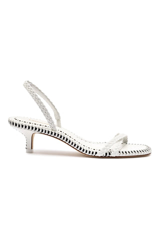 Mini Annie Sandal In White Leather