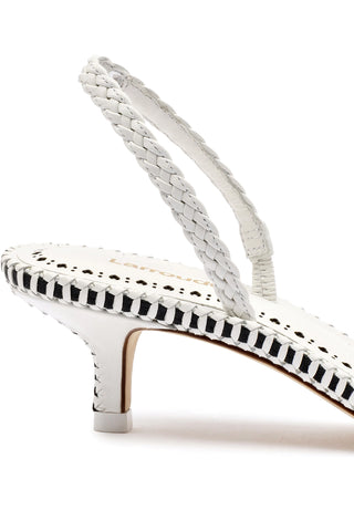 Mini Annie Sandal In White Leather