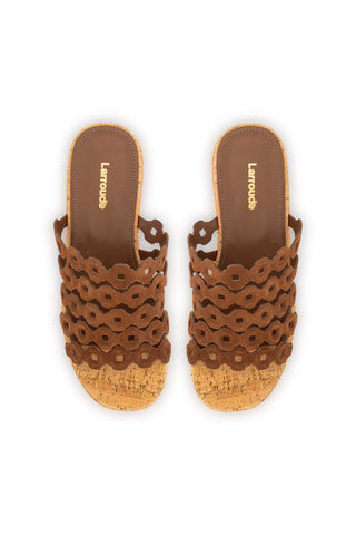 Charli Mule In Burnt Umber Suede