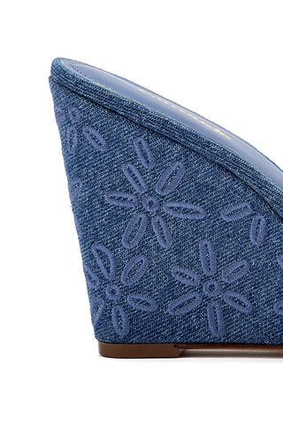 Jackie Wedge In Blue Denim