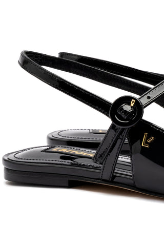 Georgina Ballet Flat In Black Patent Leather