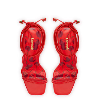 Nadia Sandal In Scarlet Leather
