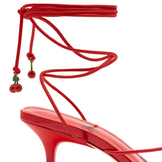 Nadia Sandal In Scarlet Leather