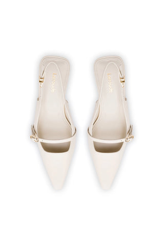 Ines Pump In Ivory Leather