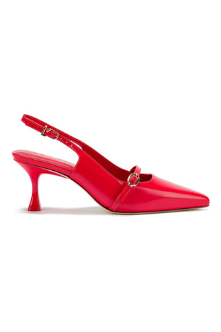 Ines Pump In Scarlet Leather