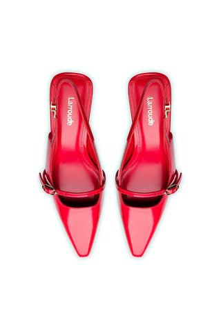 Ines Pump In Scarlet Leather