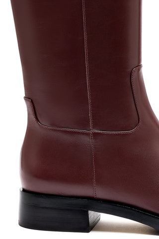 Anne Boot In Burgundy Leather