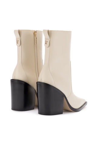 James Boot In Ivory Leather