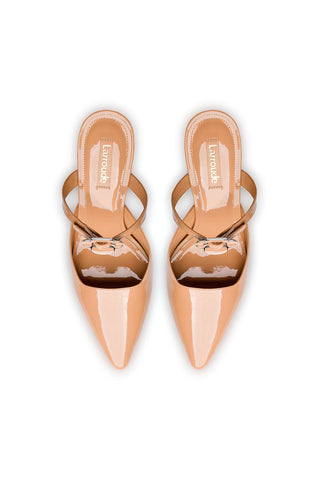 Daisy Pump In Tan Patent Leather