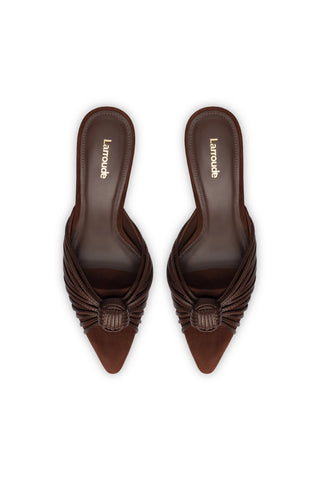 Mini Valerie Pump In Brown Suede