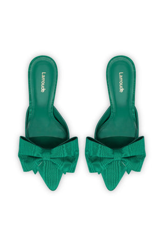 Mini Elle Pump In Emerald Fabric