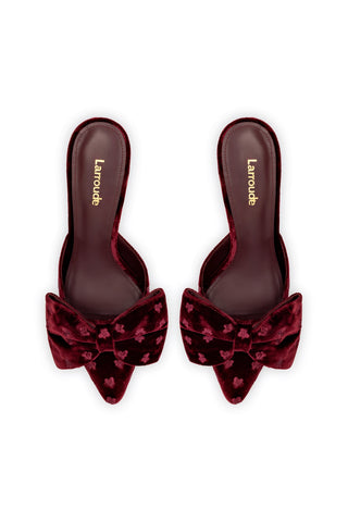 Mini Elle Pump In Wine Velvet