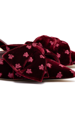 Mini Elle Pump In Wine Velvet