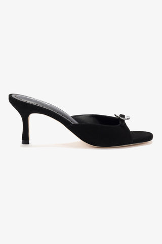 Daisy Mule In Black Suede