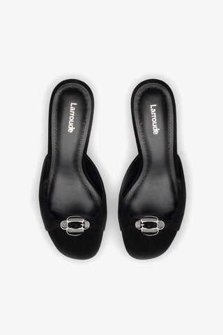 Daisy Mule In Black Suede