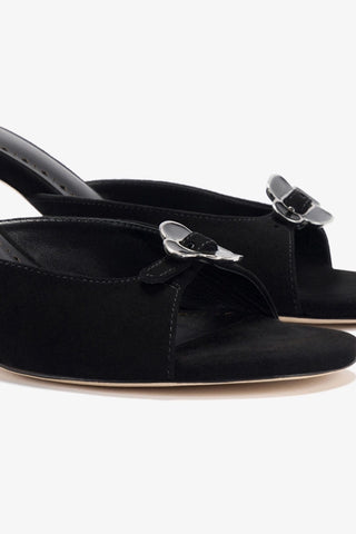 Daisy Mule In Black Suede