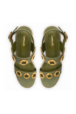 Milan Espadrille In Seaweed Raffia