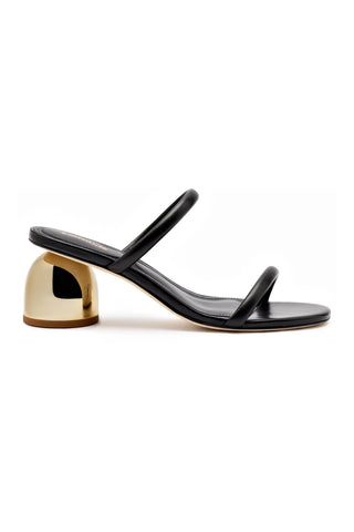 Dew Drop Mule In Black Leather